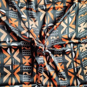 tissu soie motif bogolan