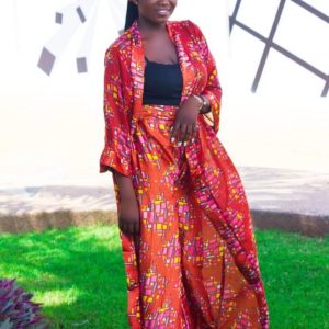 ENSEMBLE PANTALON EN SOIE ET HAUT KIMONO EN MOUSSELINE FEMMES