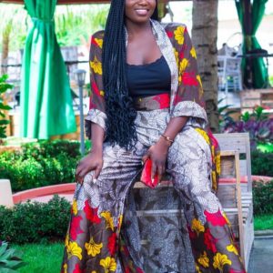 ENSEMBLE PANTALON EN SOIE ET HAUT KIMONO EN MOUSSELINE FEMMES