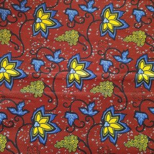 Tissu wax africain, imprimé wax , coupon 100% coton motif feuille de poivre