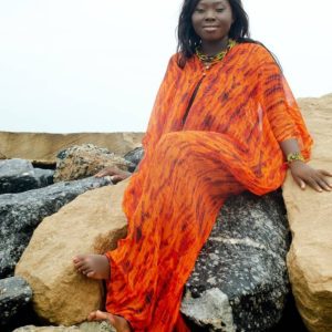 KIMONO LONG IMPRIME MOUSSELINE TAILLE UNIQUE