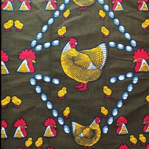 Coupon wax africain imprimé wax, Ankara fabric, motif ma famille