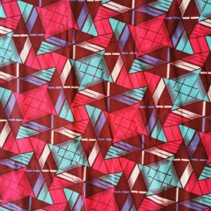 Coupon wax africain, ankara fabric motif géographiques