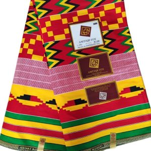 Tissu africain, imprimé wax africain, coupon wax 100% coton motif kente
