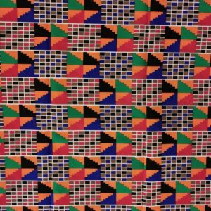 coupon tissu wax africain motif: kente