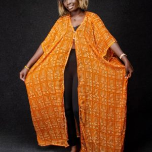 KIMONO LONG IMPRIME MOUSSELINE TAILLE UNIQUE