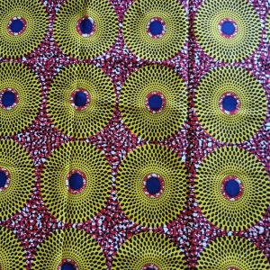 COUPON TISSU WAX AFRICAIN MOTIF: DISQUE