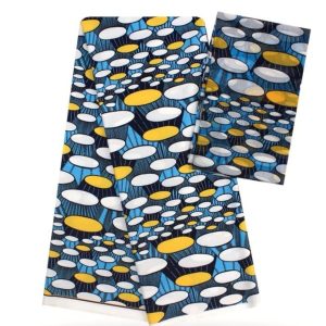 tissu wax africain fluide silk satin fabric  6 yards