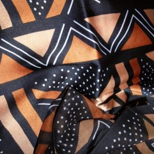 tissu soie motif bogolan