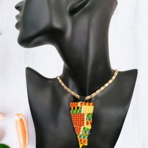 Pendentifs en tissu wax africain