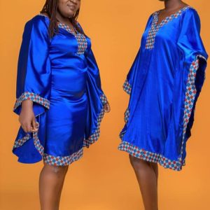 Robe en soie chauve-souris mi courte