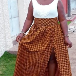 Jupe longue imprimée africaine