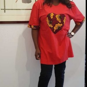 SHIRT FEMME  MOTIF AFRIQUE EN WAX