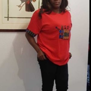 SHIRT FEMME  MOTIF AFRIQUE EN WAX