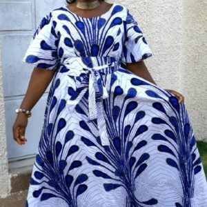 Maxi robe longue en wax