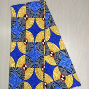 Tissu Lycra imprimée  extensible  pour maillots de bain et justaucorps motif Disque, tissu leger