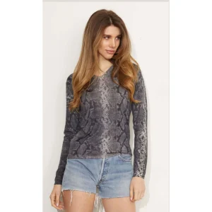 Pull V cashmere soie