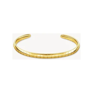 Bracelet jonc peau de serpent or