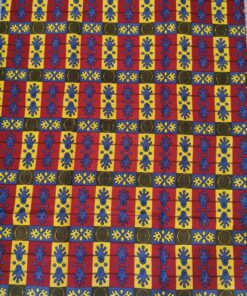 Coupon tissu wax motif: ton pied mon pied