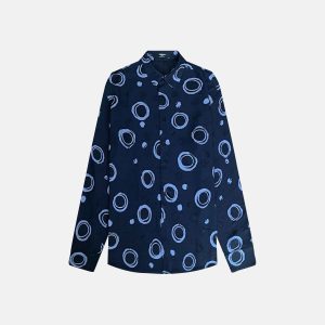CHEMISE À MANCHE LONGUE EN VISCOSE GRAPHIQUE