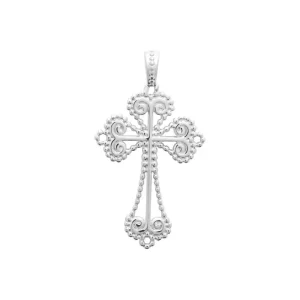Pendentif croix argent rhodié Sophia