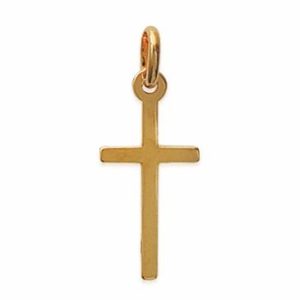 Pendentif croix plaqué or