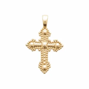 Pendentif croix plaqué or Clara
