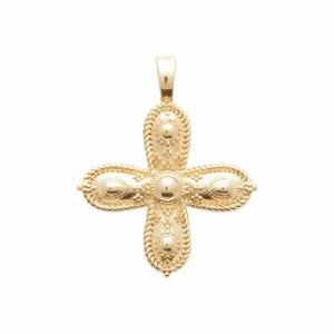 Pendentif croix plaqué or Juliette