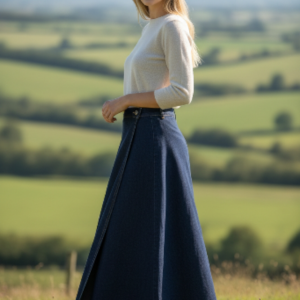 Jupe en jean bleu clair