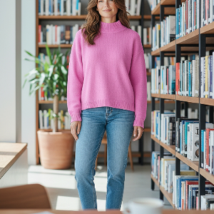 PULL A COL CHEMINE ROSE