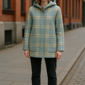 Colmar - Knit Phantasy - Manteau avec capuche en drap de laine pour femme