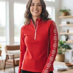 NEWLAND - Crested Butte Lady T-Neck avec Flocons aux Épaules