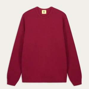 Nitto knitwear - Youri col rond - Rouge Chiné