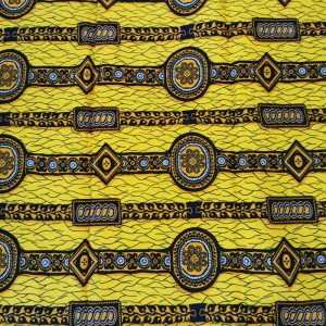 Tissu africain, wax fabric, imprimé wax, couleur jaune