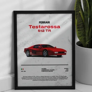 Poster Ferrari Testarossa 512 TR