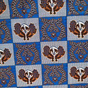 Coupon wax africain, imprimé 100% coton wax motif jalousie