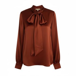 Chemise satin terracotta