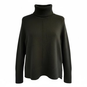 Pull col roulé noir