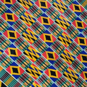 Coupon tissu wax, African. wax, imprimé wax africain tissu polyester