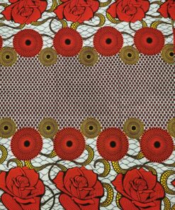 COUPON TISSU WAX HOLLANDAIS AFRICAIN MOTIF: