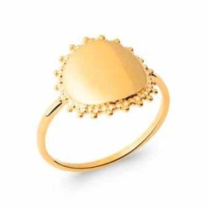 Bague plaqué or grand soleil