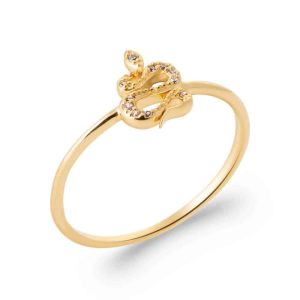 Bague serpent plaqué or