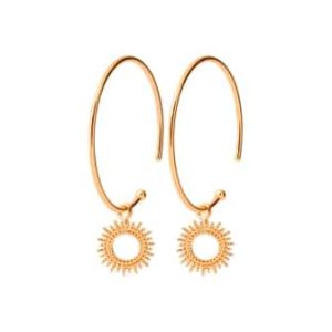 Boucles d’oreilles créoles soleil plaqué or