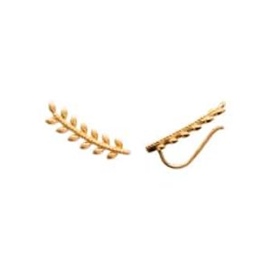 boucles d’oreilles grimpantes laurier plaqué or