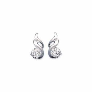 Clous d’oreilles Nina oxyde de zirconium argent rhodié