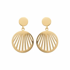 Boucles d’oreilles pendantes plaqué or rayons de soleil