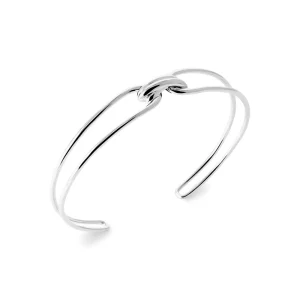 Bracelet jonc ajouré argent rhodié