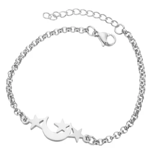 Bracelet lune et étoiles