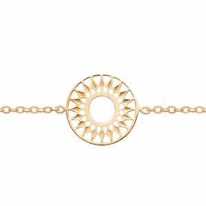 Bracelet soleil plaqué or