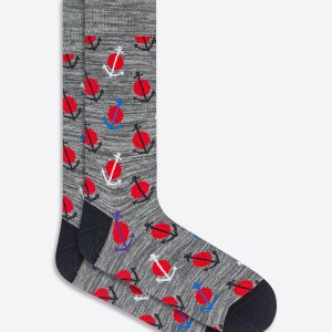 Bugatchi - Bas de coton mercerisé pois et ancres